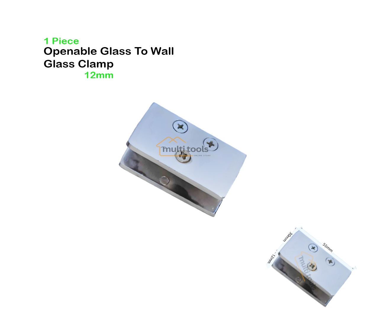 Openable Glass To Wall Glass Clamp 12mm